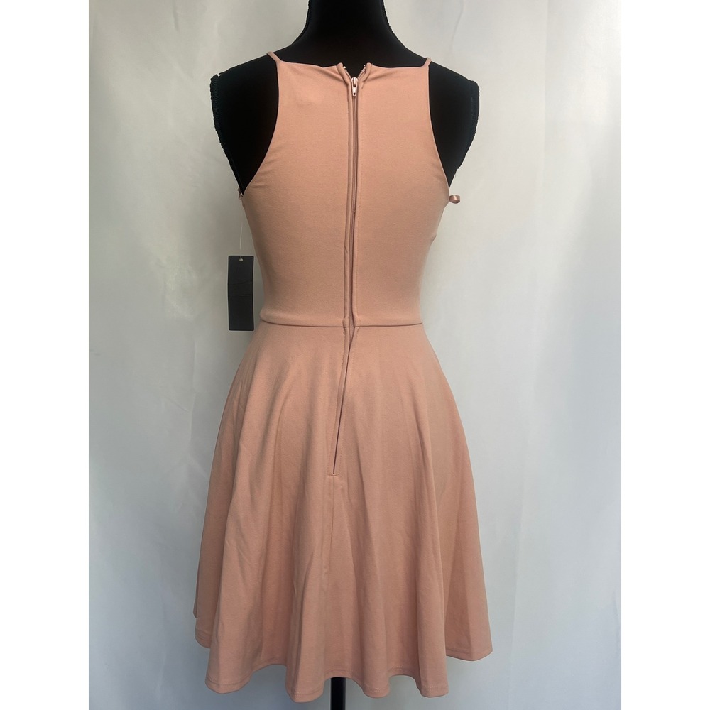 City Studio Womens Pink Soutache Halter Fit and Flare Skater Dress Size 0 NWT - Picture 5 of 8